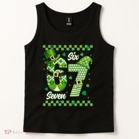 Funny Irish 67 Six Seven 6-7 Meme Happy St Patrick's Day Tank Top thumb 2