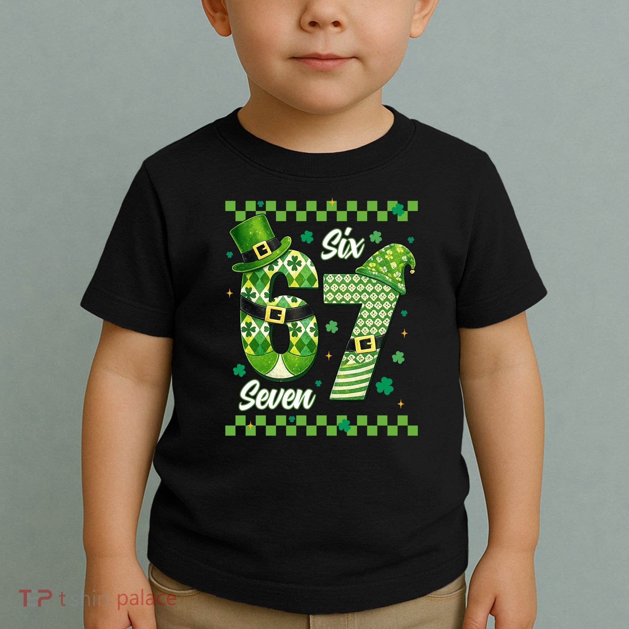 Funny Irish 67 Six Seven 6-7 Meme Happy St Patrick's Day Toddler T-Shirt
