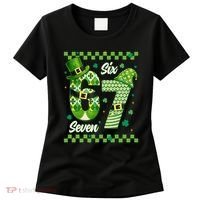 Funny Irish 67 Six Seven 6-7 Meme Happy St Patrick's Day Women's T-Shirt thumb 0