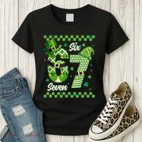 Funny Irish 67 Six Seven 6-7 Meme Happy St Patrick's Day Women's T-Shirt thumb 3