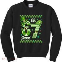 Funny Irish 67 Six Seven 6-7 Meme Happy St Patrick's Day Kids Sweatshirt thumb 0