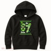 Funny Irish 67 Six Seven 6-7 Meme Happy St Patrick's Day Kids Hoodie thumb 0