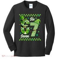 Funny Irish 67 Six Seven 6-7 Meme Happy St Patrick's Day Kids Long Sleeve Shirt thumb 0