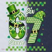 Funny Irish 67 Six Seven 6-7 Meme Happy St Patrick's Day Sport-Tek Competitor United Soccer Jersey thumb 4