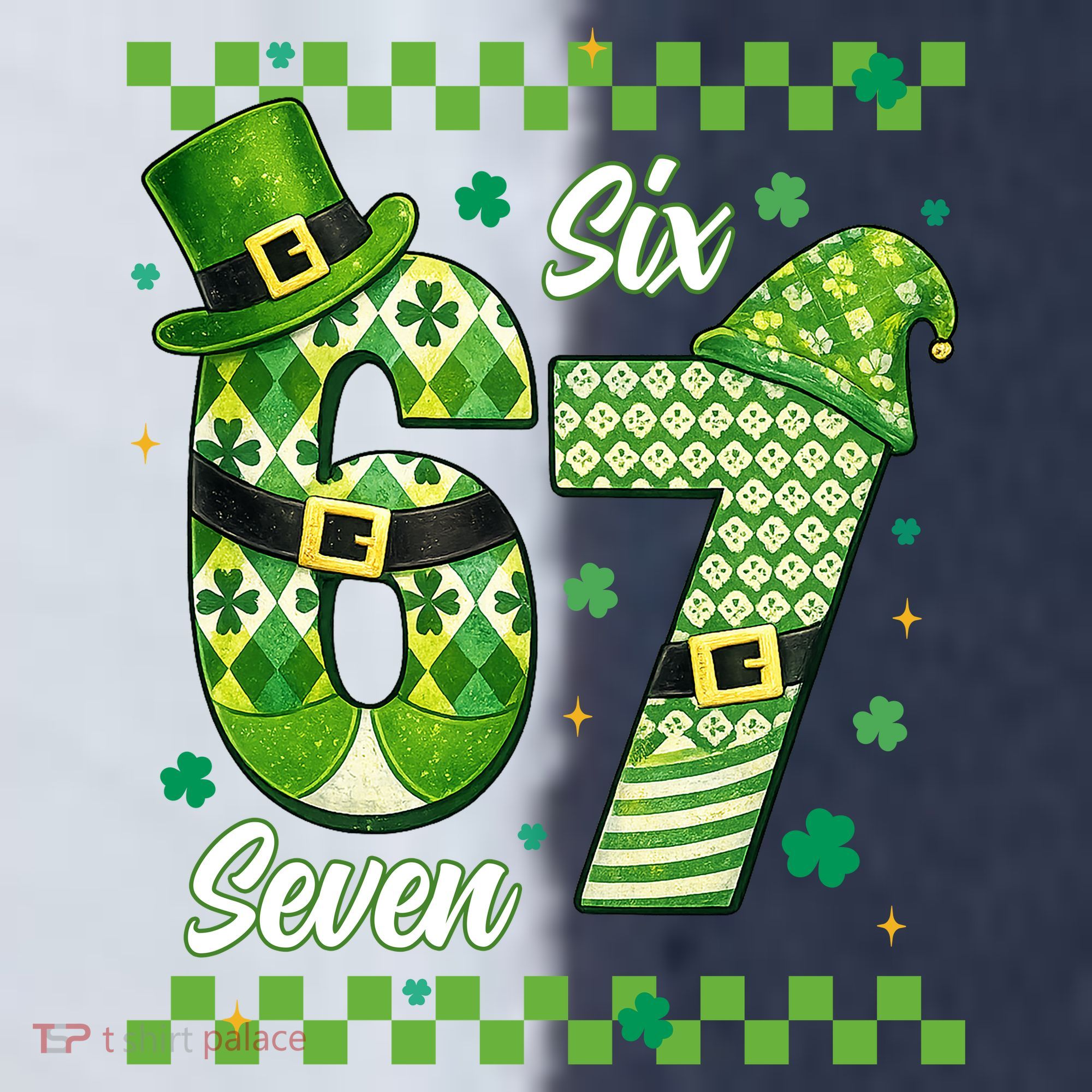 Funny Irish 67 Six Seven 6-7 Meme Happy St Patrick's Day Sport-Tek Competitor United Soccer Jersey