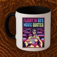 Fluent In 80s Movie Quotes Retro Coffee Mug thumb 2