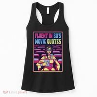 Fluent In 80s Movie Quotes Retro Women's Tank Top thumb 0