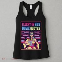 Fluent In 80s Movie Quotes Retro Women's Tank Top thumb 3