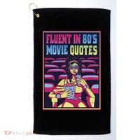 Fluent In 80s Movie Quotes Retro Golf Towel thumb 0