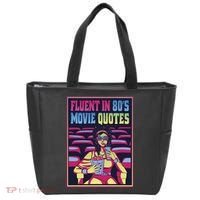 Fluent In 80s Movie Quotes Retro Tote Bag thumb 0