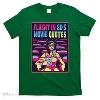 Fluent In 80s Movie Quotes Retro T-Shirt thumb 0