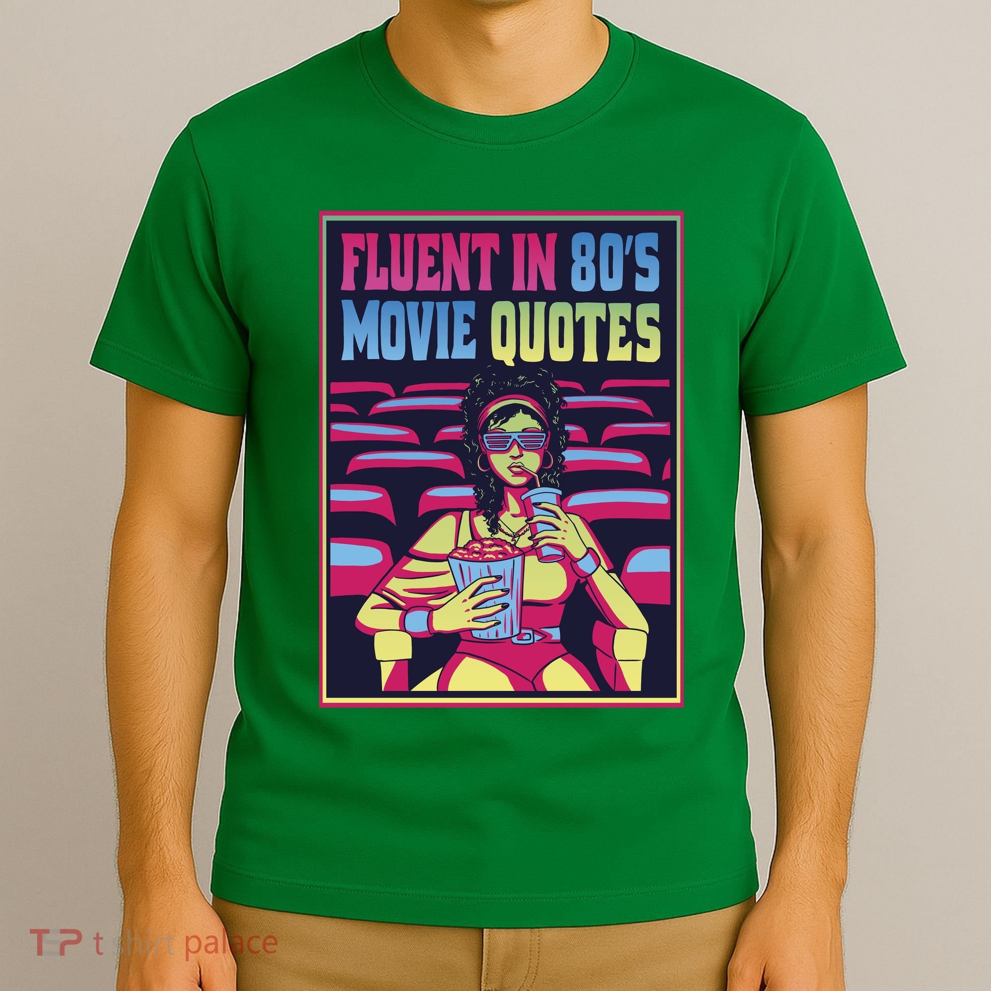 Fluent In 80s Movie Quotes Retro T-Shirt