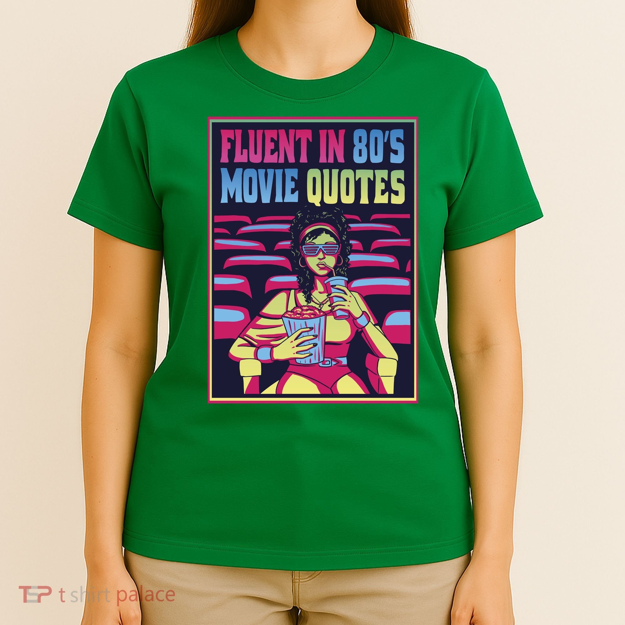 Fluent In 80s Movie Quotes Retro T-Shirt