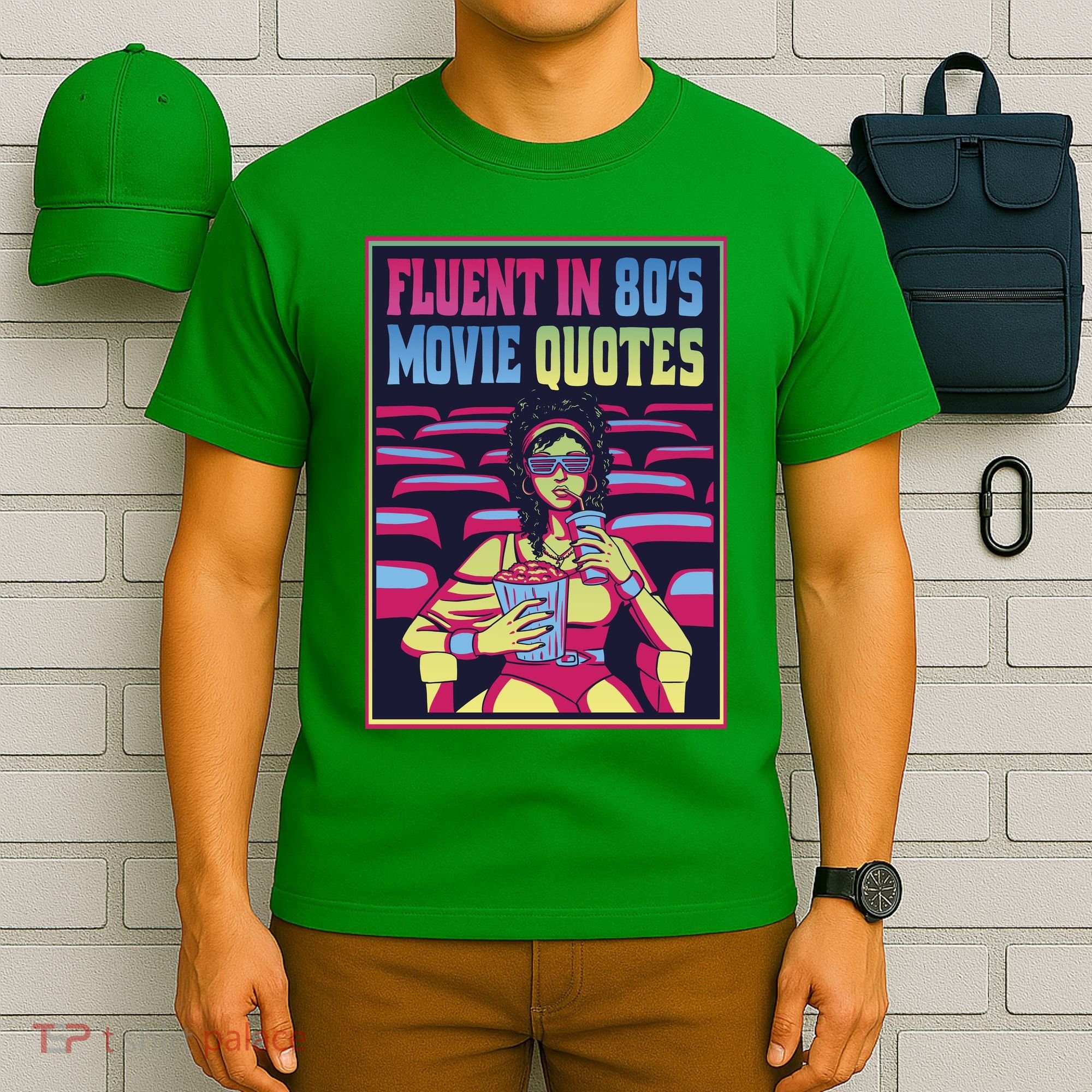 Fluent In 80s Movie Quotes Retro T-Shirt