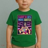 Fluent In 80s Movie Quotes Retro Toddler T-Shirt thumb 2