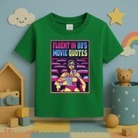 Fluent In 80s Movie Quotes Retro Toddler T-Shirt thumb 3