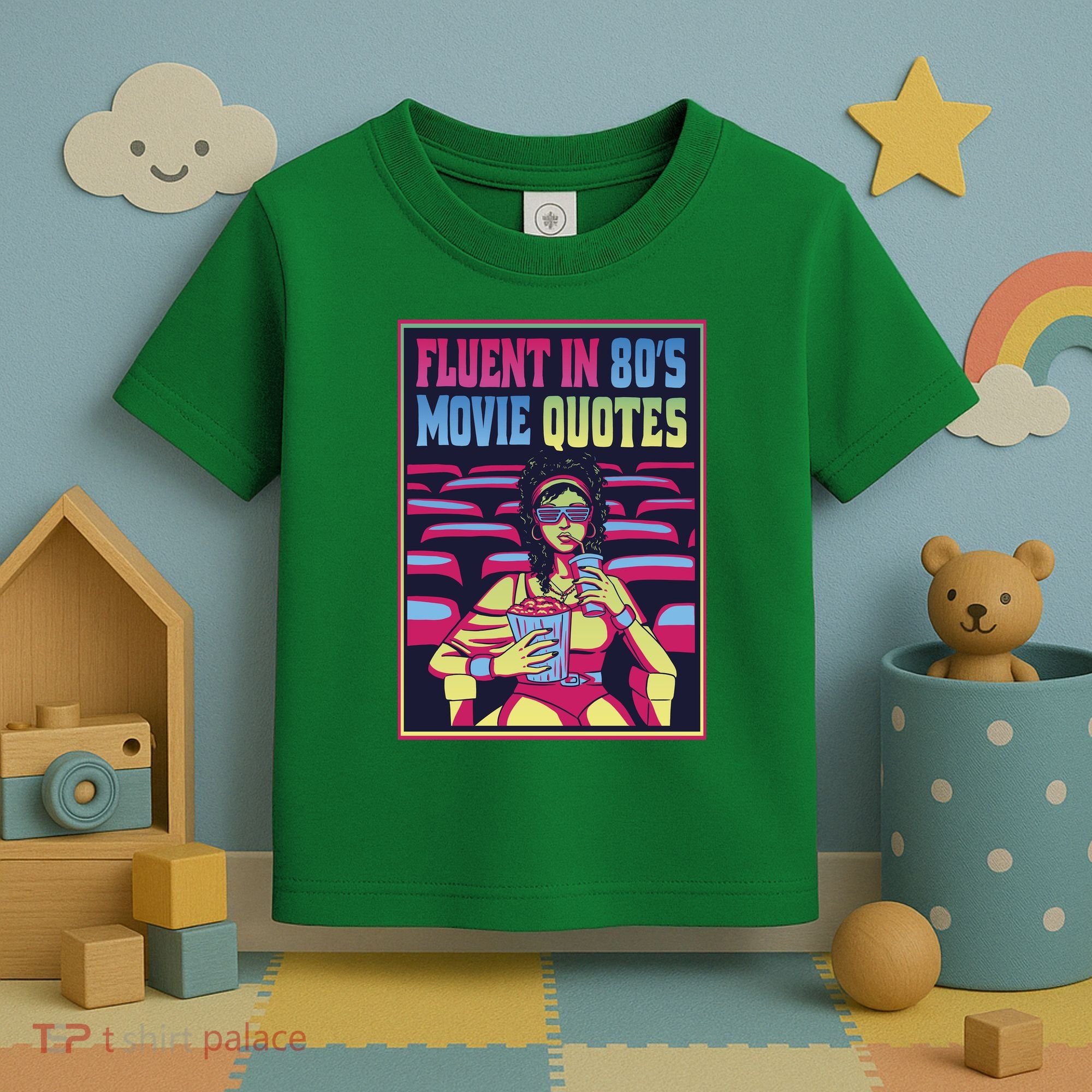 Fluent In 80s Movie Quotes Retro Toddler T-Shirt