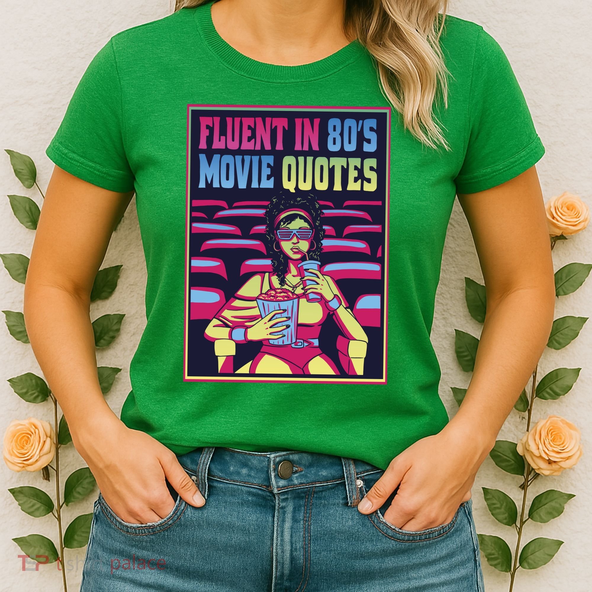 Fluent In 80s Movie Quotes Retro Women's T-Shirt
