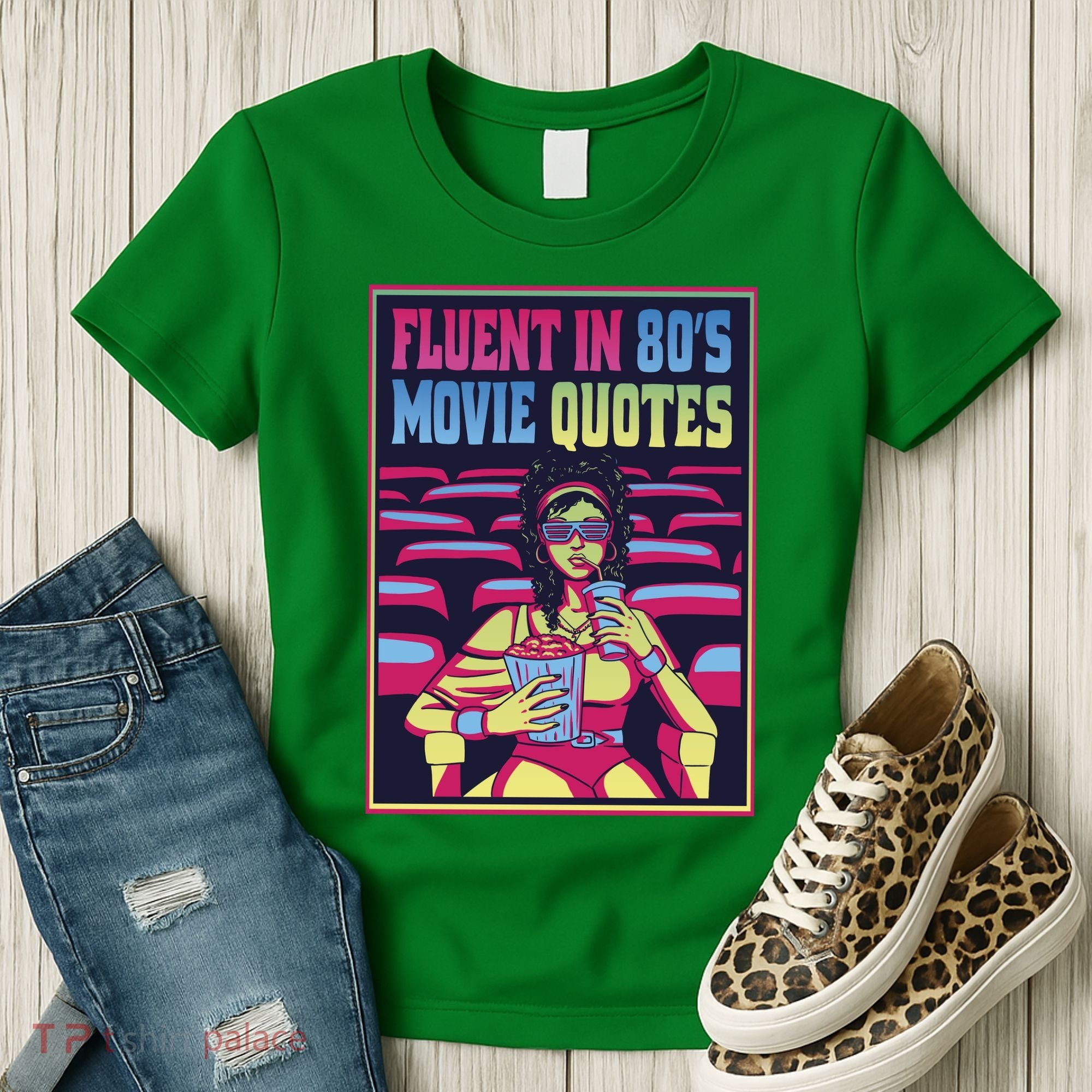 Fluent In 80s Movie Quotes Retro Women's T-Shirt