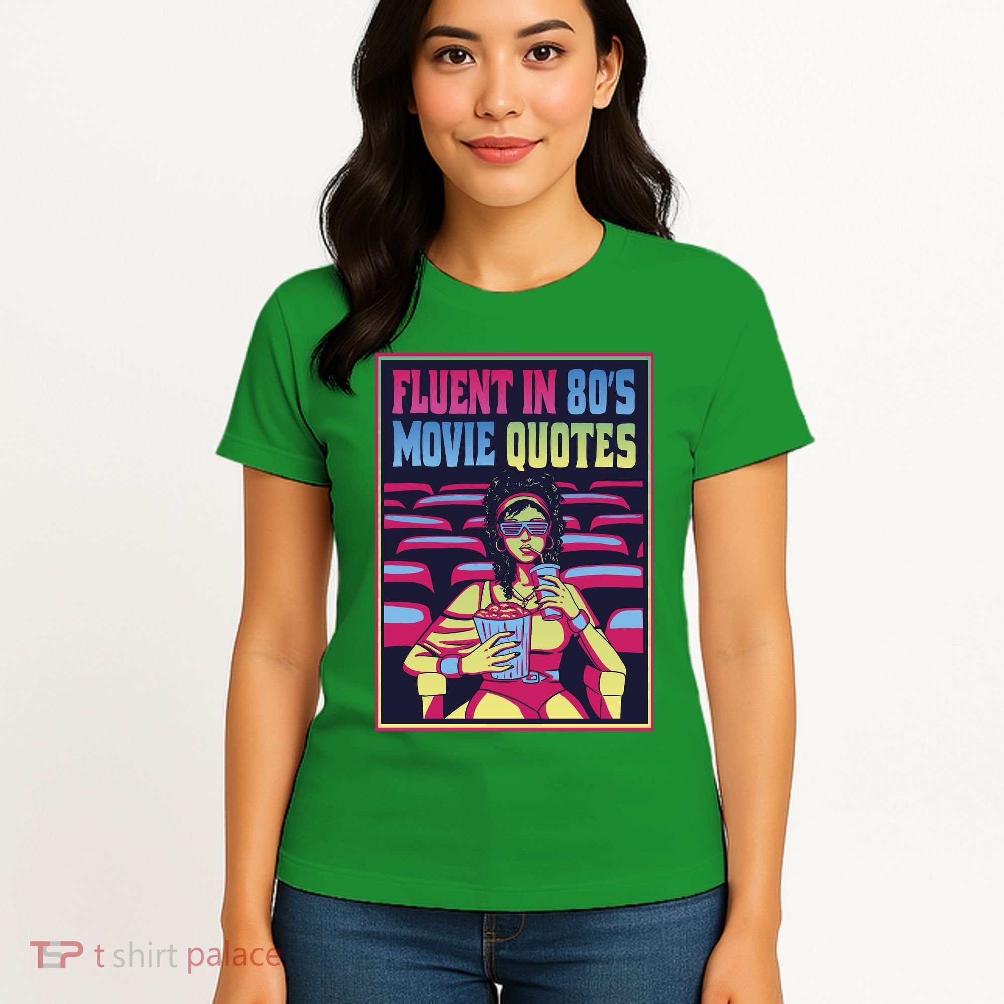 Fluent In 80s Movie Quotes Retro Women's T-Shirt