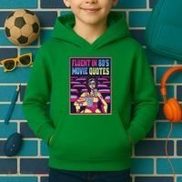Fluent In 80s Movie Quotes Retro Kids Hoodie thumb 2