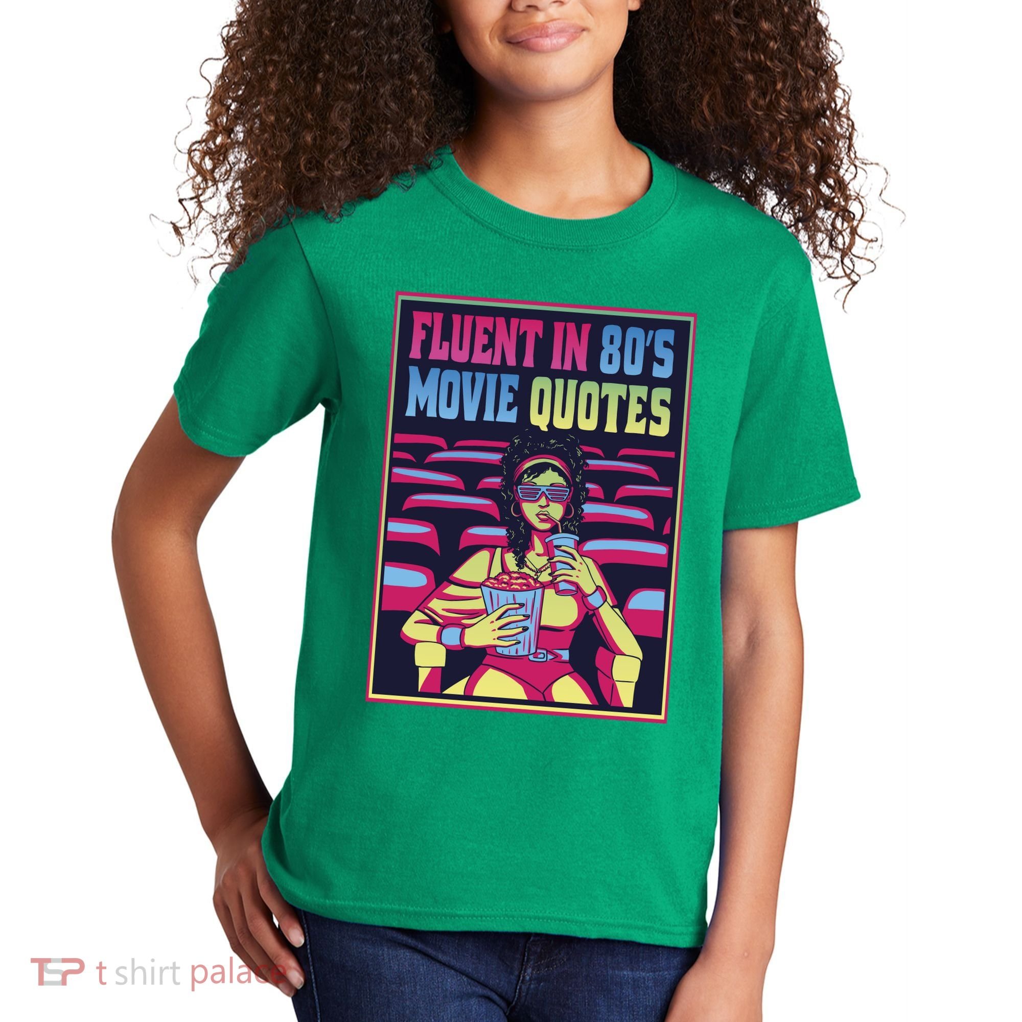 Fluent In 80s Movie Quotes Retro Kids T-Shirt