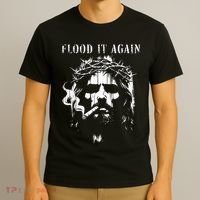 Flood It Again Funny Saying Boss Jesus Meme Lover T-Shirt thumb 3