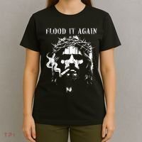 Flood It Again Funny Saying Boss Jesus Meme Lover T-Shirt thumb 4