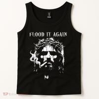 Flood It Again Funny Saying Boss Jesus Meme Lover Tank Top thumb 2