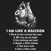 Funny I Am Like A Raccoon Beanie thumb 2