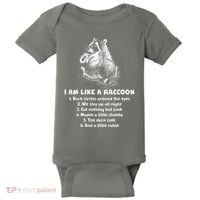 Funny I Am Like A Raccoon Baby Bodysuit thumb 0