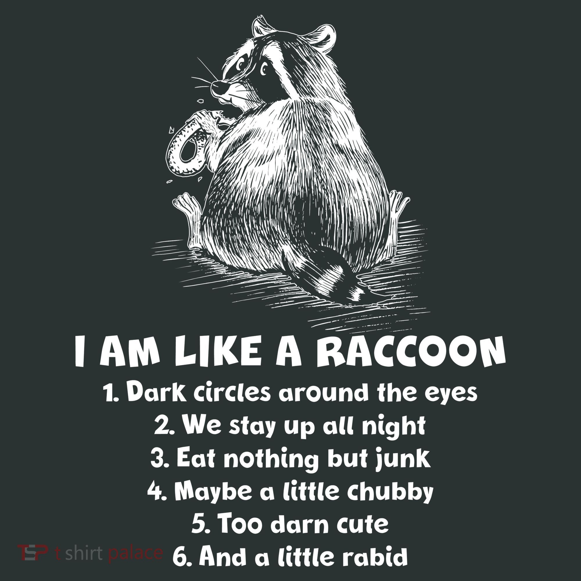Funny I Am Like A Raccoon Baby Bodysuit