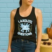 Funny I Axolotl Questions Cute Blue Axolotl Kawaii Women's Tank Top thumb 2