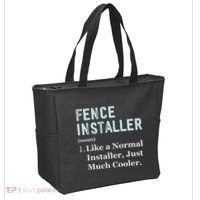 Fence Installer Application Day Funny Saying Fence Installer Tote Bag thumb 2