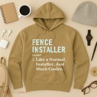 Fence Installer Application Day Funny Saying Fence Installer Hoodie thumb 3