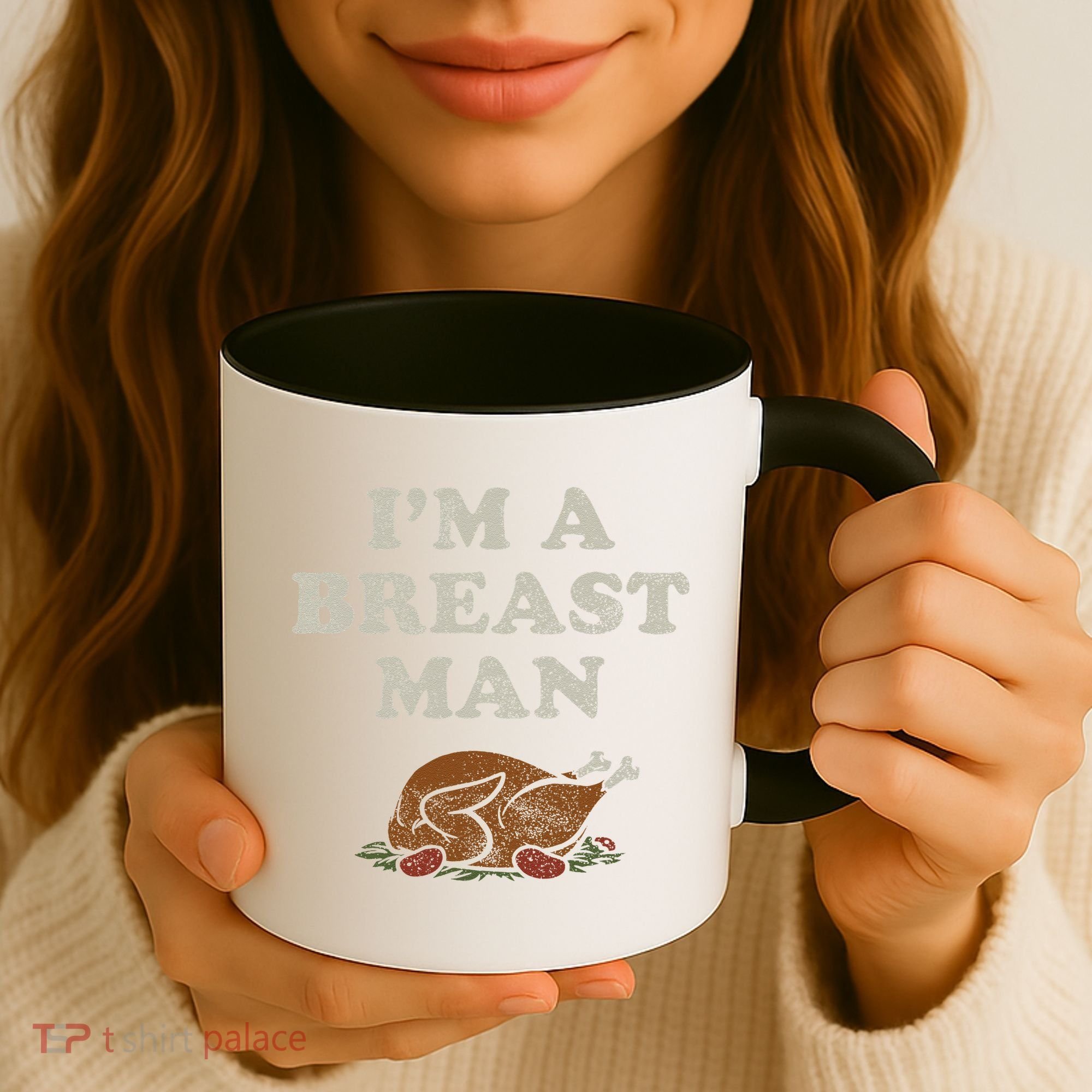 Funny Im A Breast Man Turkey Thanksgiving Coffee Mug