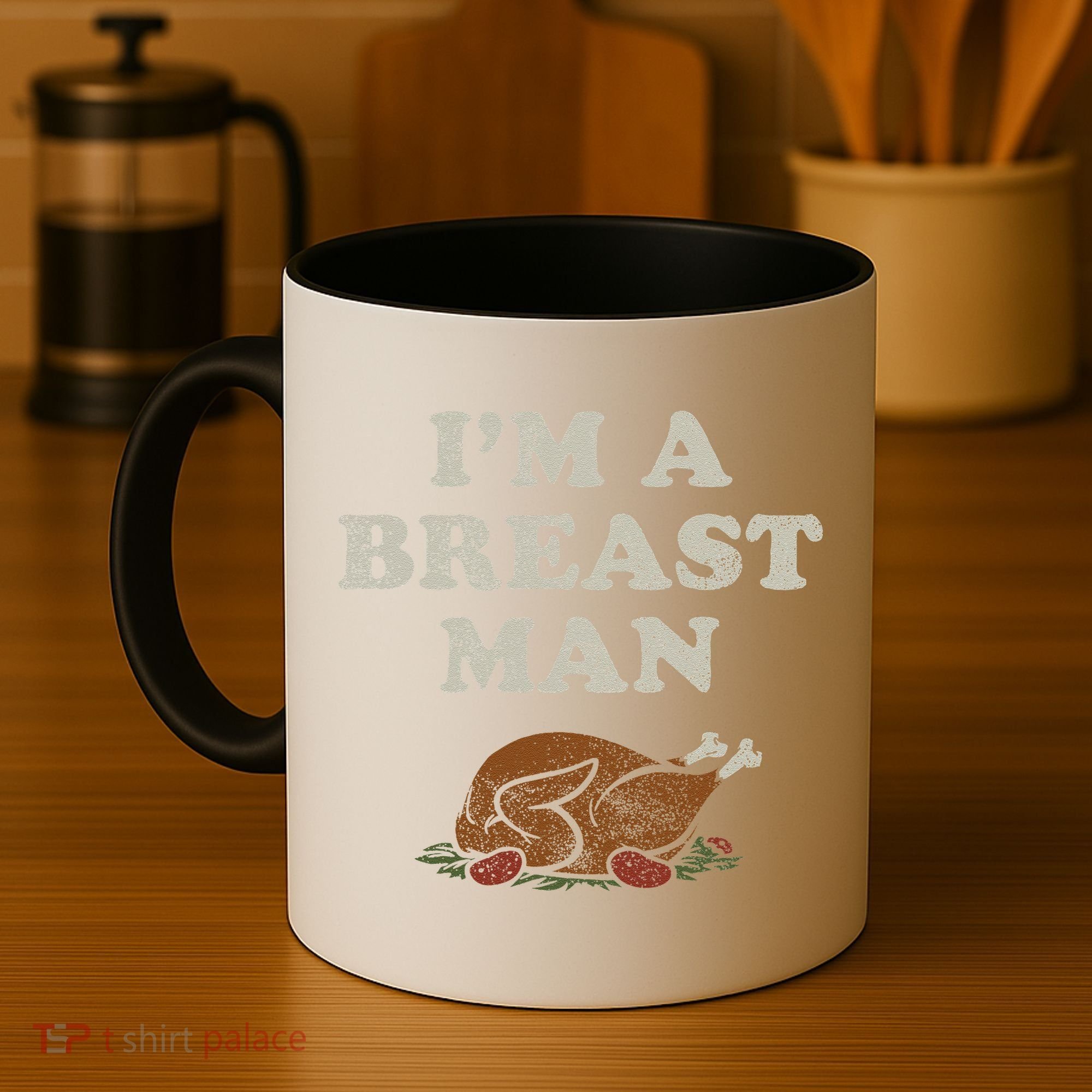 Funny Im A Breast Man Turkey Thanksgiving Coffee Mug