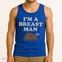 Funny Im A Breast Man Turkey Thanksgiving Tank Top thumb 3
