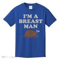 Funny Im A Breast Man Turkey Thanksgiving Kids T-Shirt thumb 0