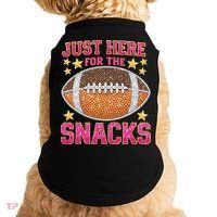 Football I Am Just For The Snacks Game Day Doggie Tank thumb 0