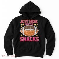 Football I Am Just For The Snacks Game Day Hoodie thumb 0