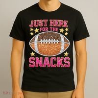 Football I Am Just For The Snacks Game Day T-Shirt thumb 3