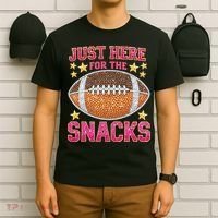 Football I Am Just For The Snacks Game Day T-Shirt thumb 6