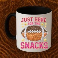 Football I Am Just For The Snacks Game Day Coffee Mug thumb 2
