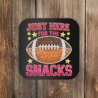 Football I Am Just For The Snacks Game Day Coaster thumb 0
