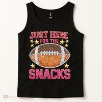 Football I Am Just For The Snacks Game Day Tank Top thumb 2