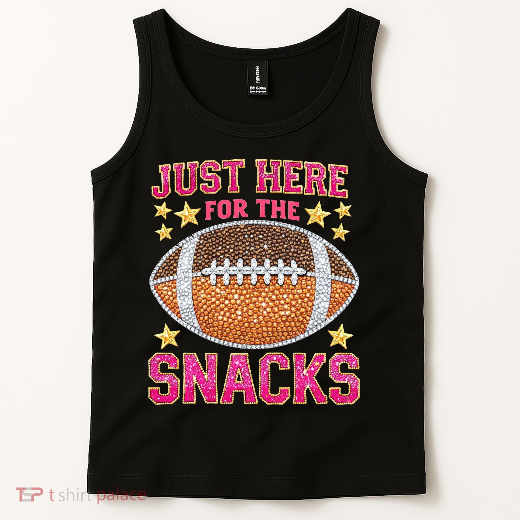 Football I Am Just For The Snacks Game Day Tank Top