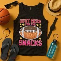 Football I Am Just For The Snacks Game Day Tank Top thumb 4