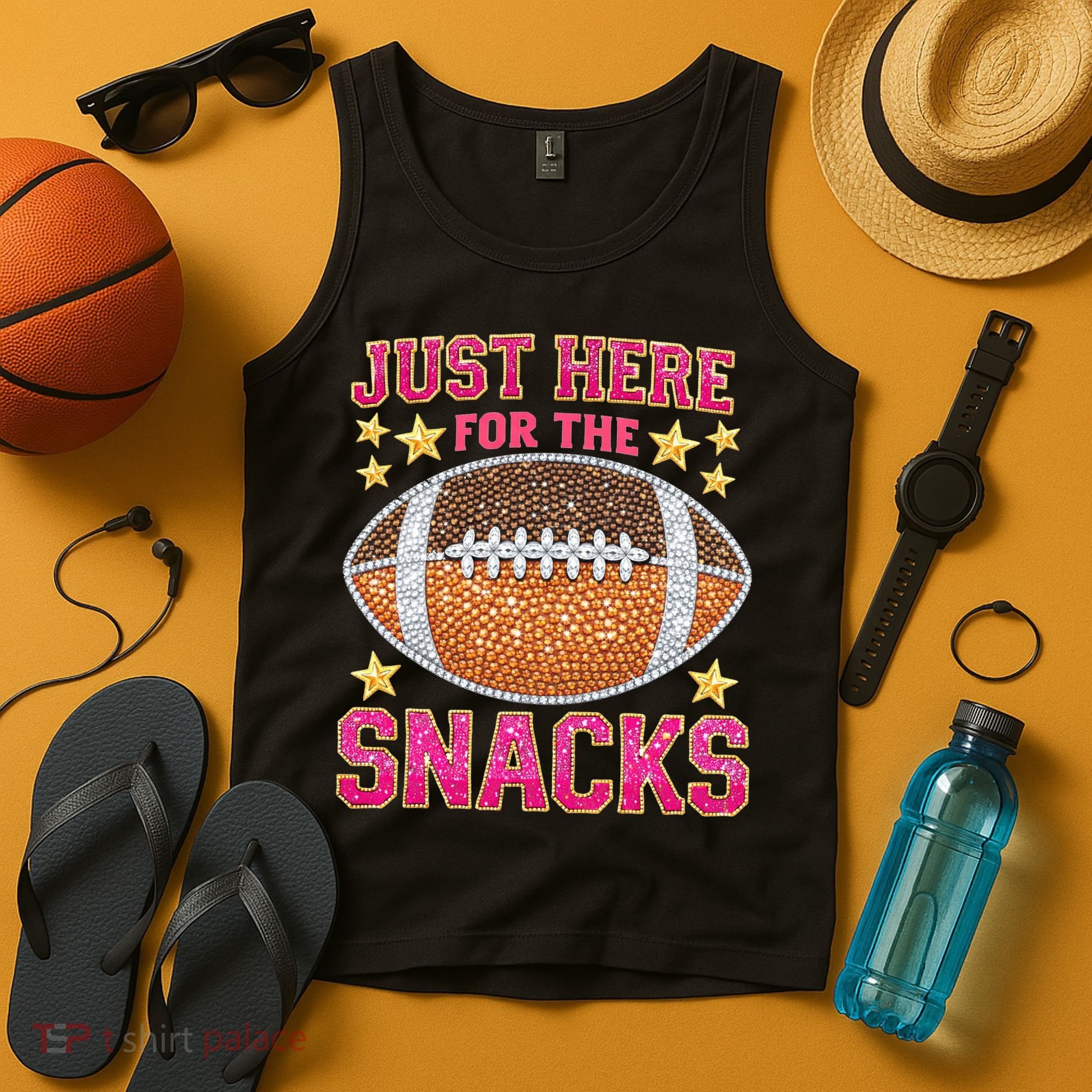 Football I Am Just For The Snacks Game Day Tank Top