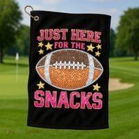 Football I Am Just For The Snacks Game Day Golf Towel thumb 1